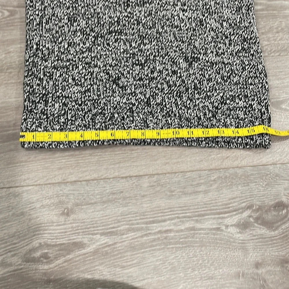 Chaps Sweater Asymmetrical Foldover Collar Turtleneck Black and White M - Picture 14 of 16